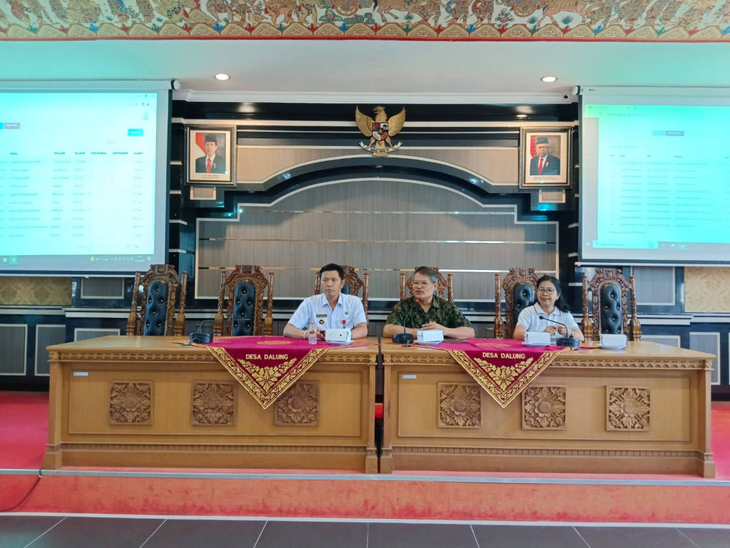 Rapat Koordinasi dan Evaluasi serentak Pantarlih (Petugas Pemutakhiran Data Pemilih) Desa Dalung